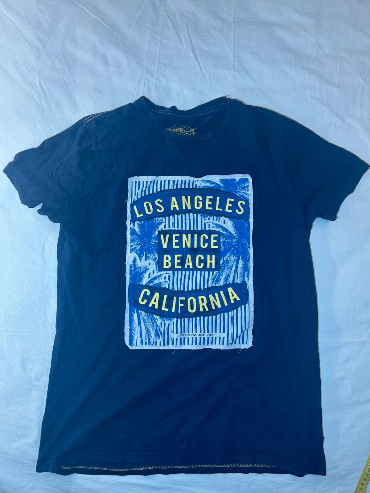 T-shirt bleu marine à motifs vintage celio
